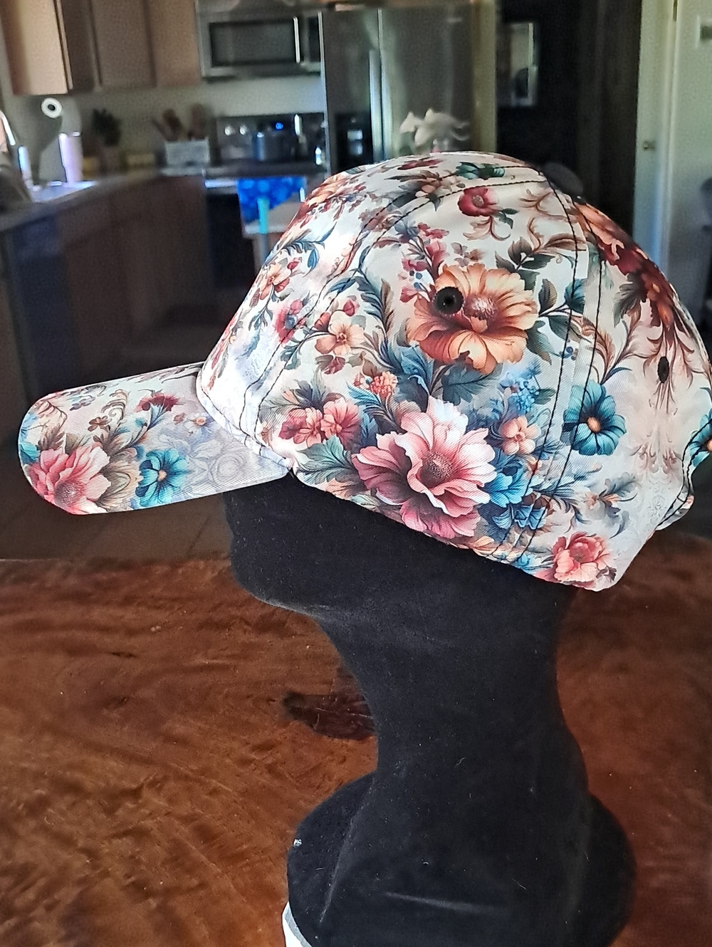 Floral Print Baseball Cap - Multicolor Flower Pattern